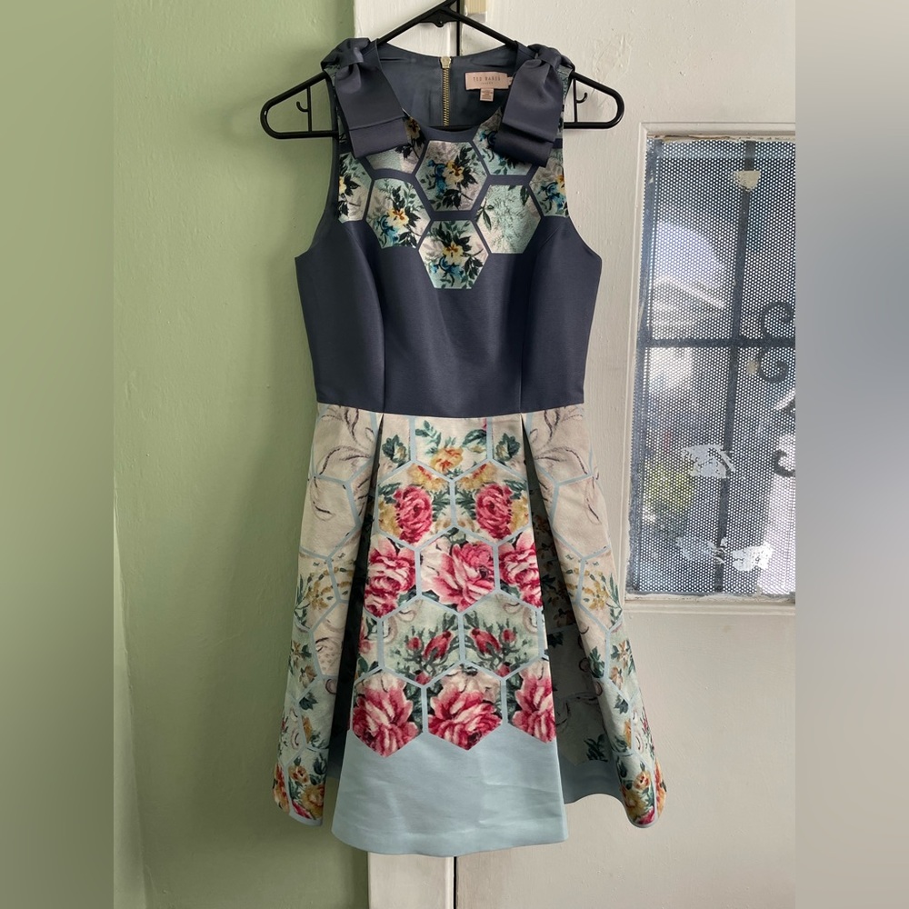 Ted Baker A-Line Floral Bow Dress